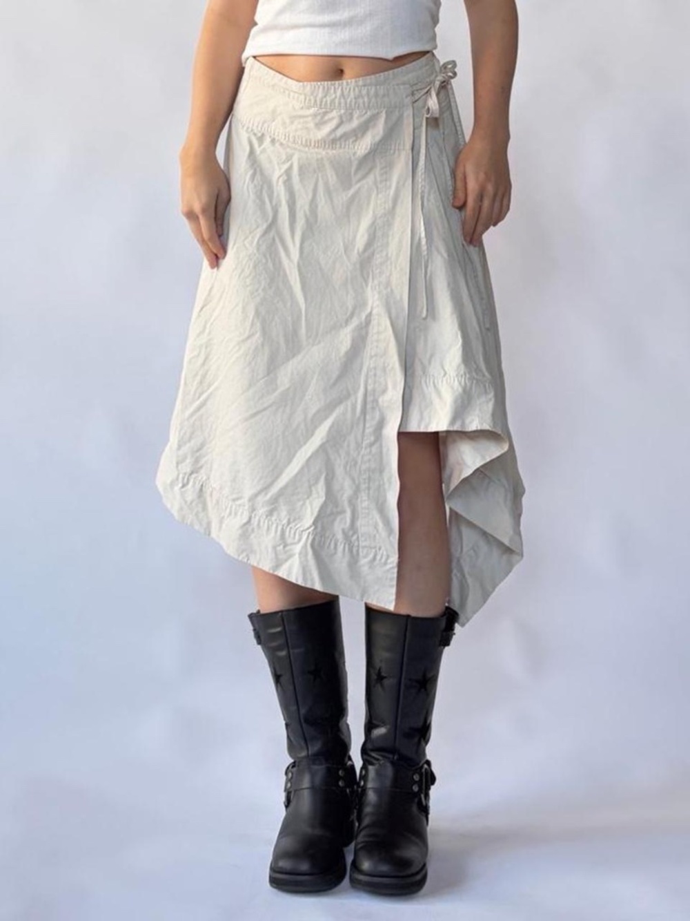 Zara Wrap Skirt Tan Midi Length Medium